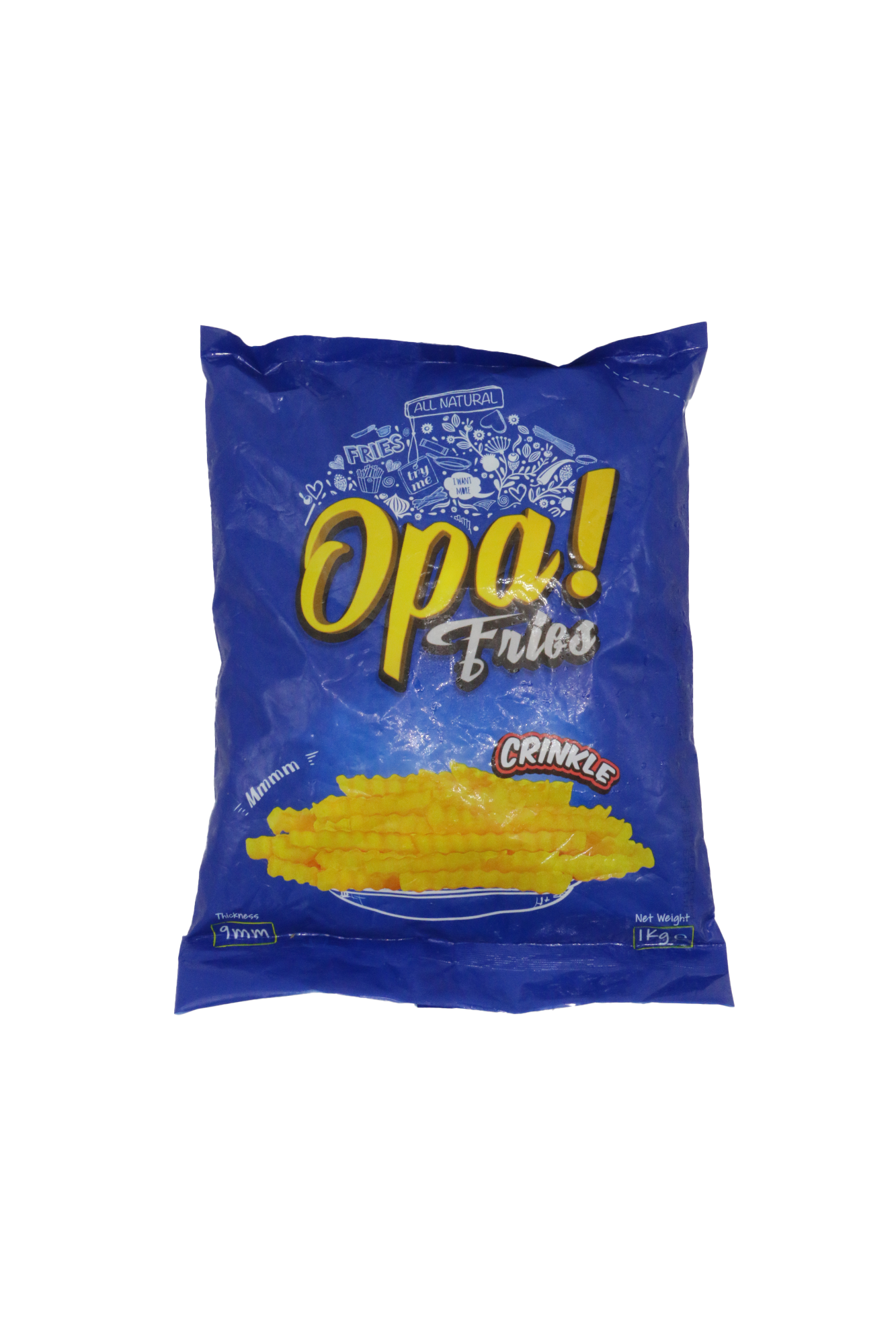 opa fries crinkle 900g