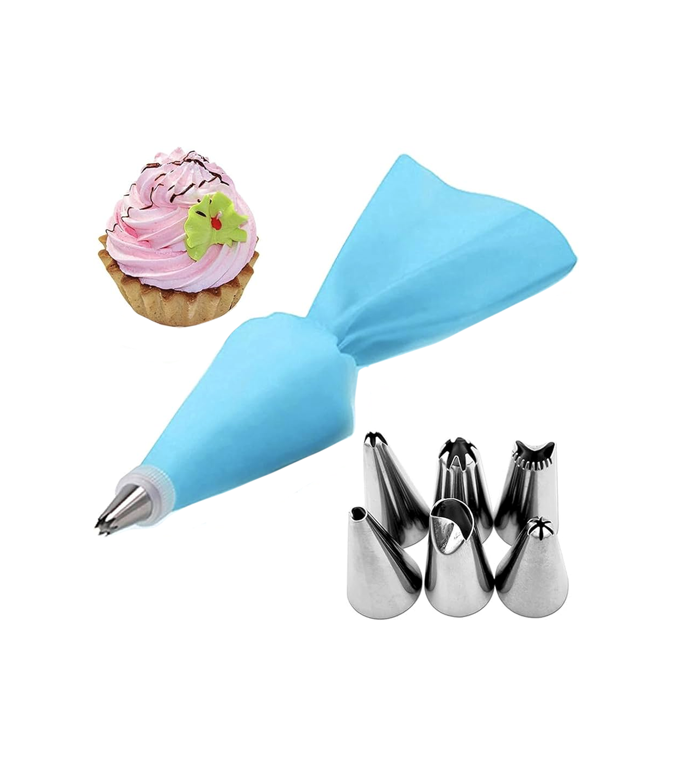 cake decorating nozzles & icing bag set 25pc china