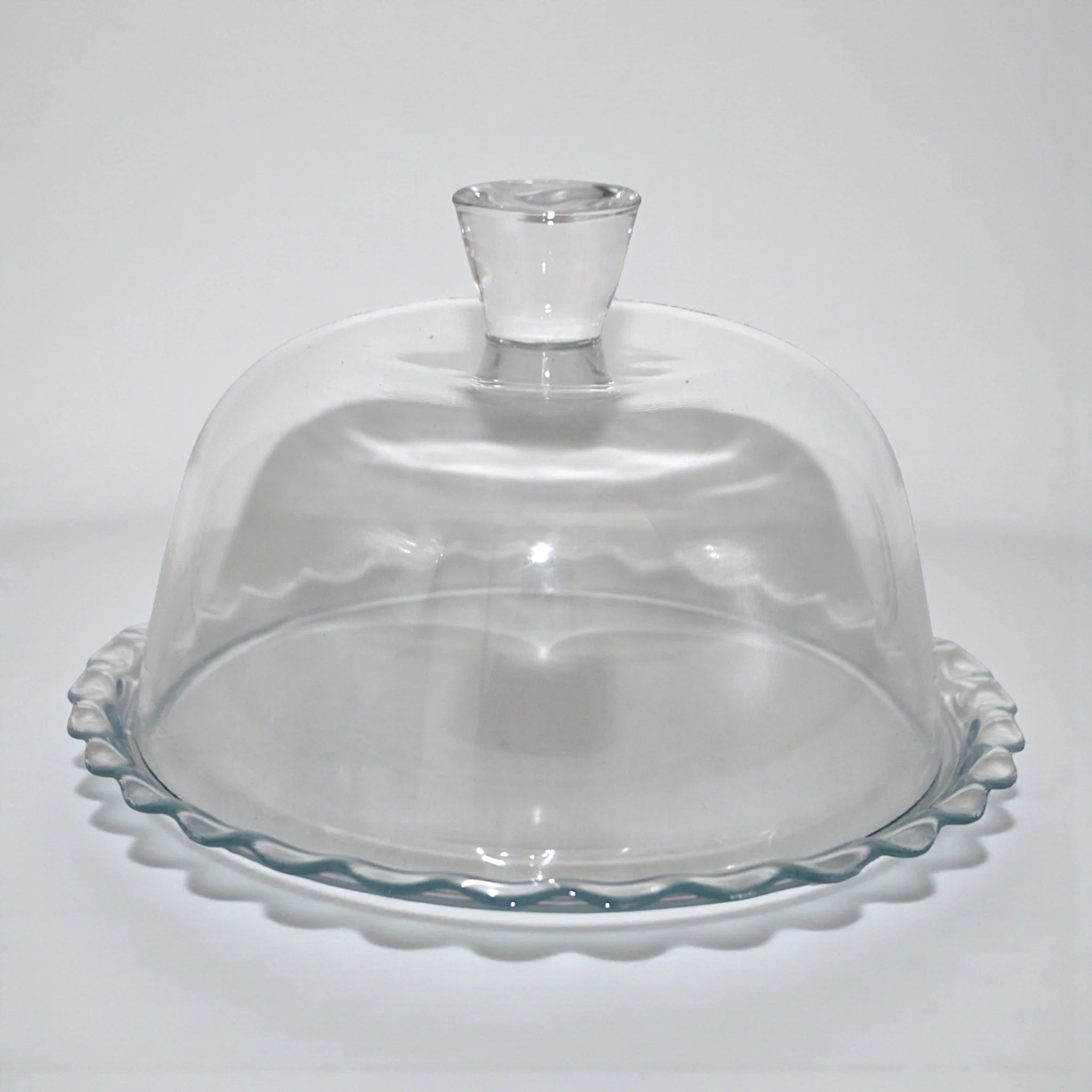 glass cake dish & lid turkey 96874