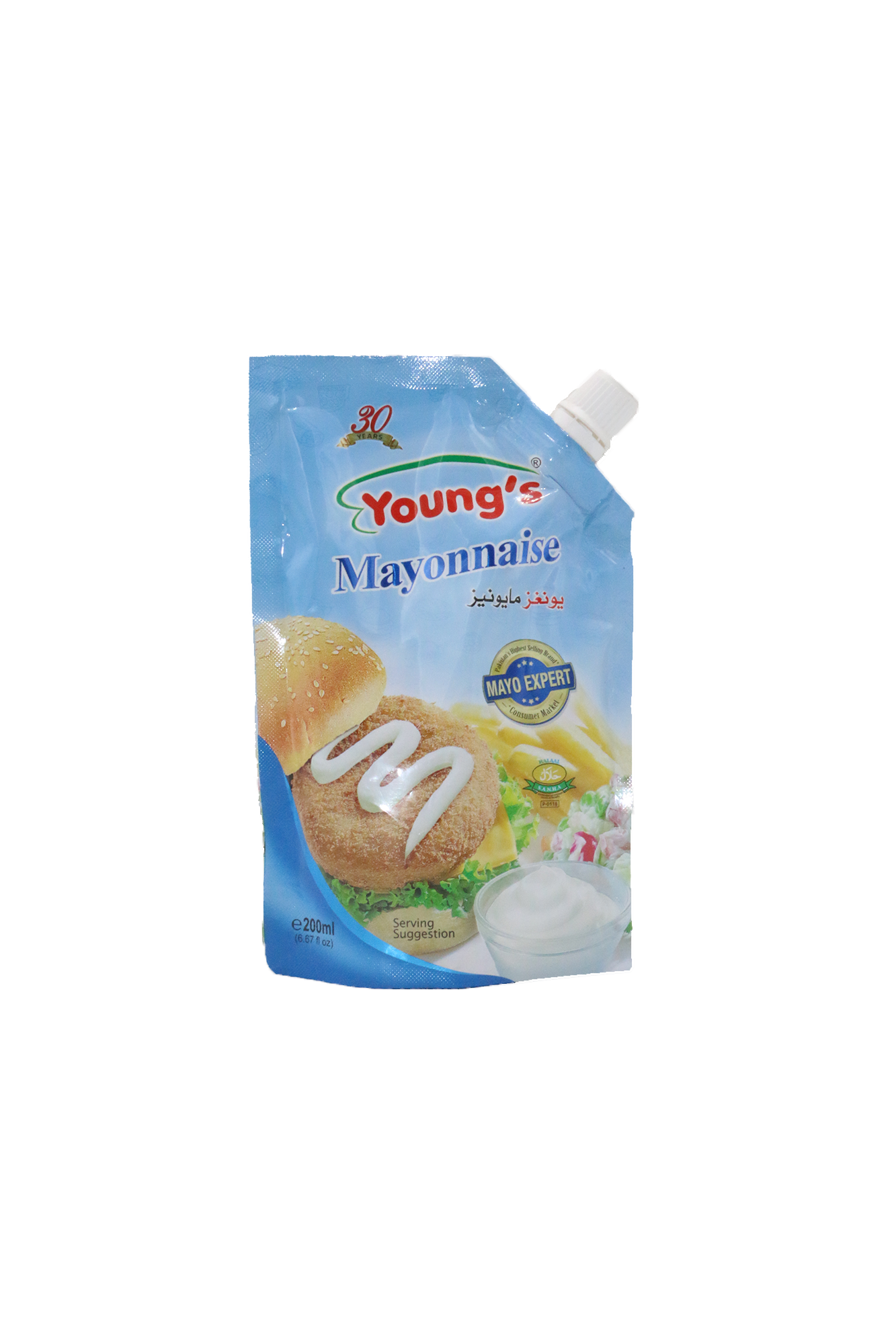 youngs mayonnaise pouch 200ml