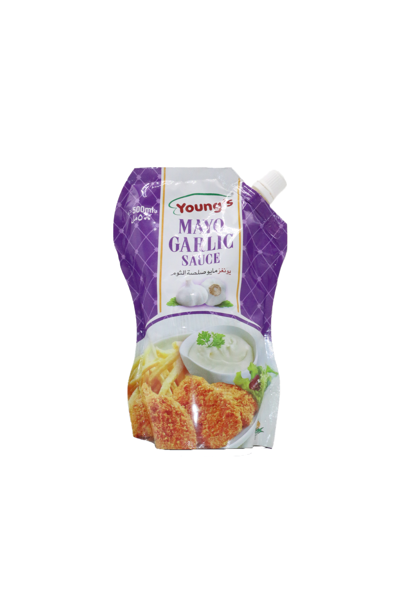 youngs sauce mayo garlic 500ml