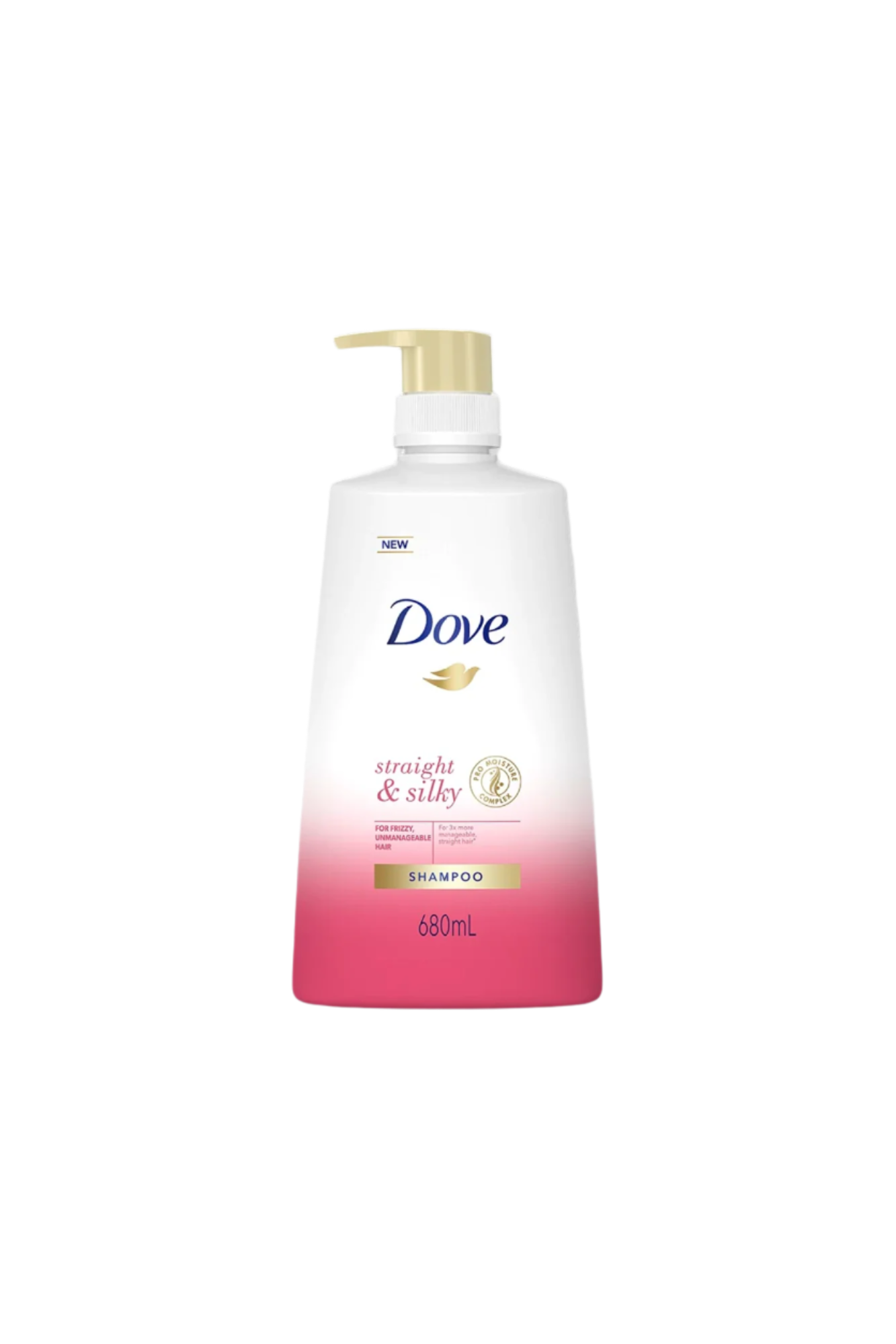 dove shampoo straight & silky 680ml thai