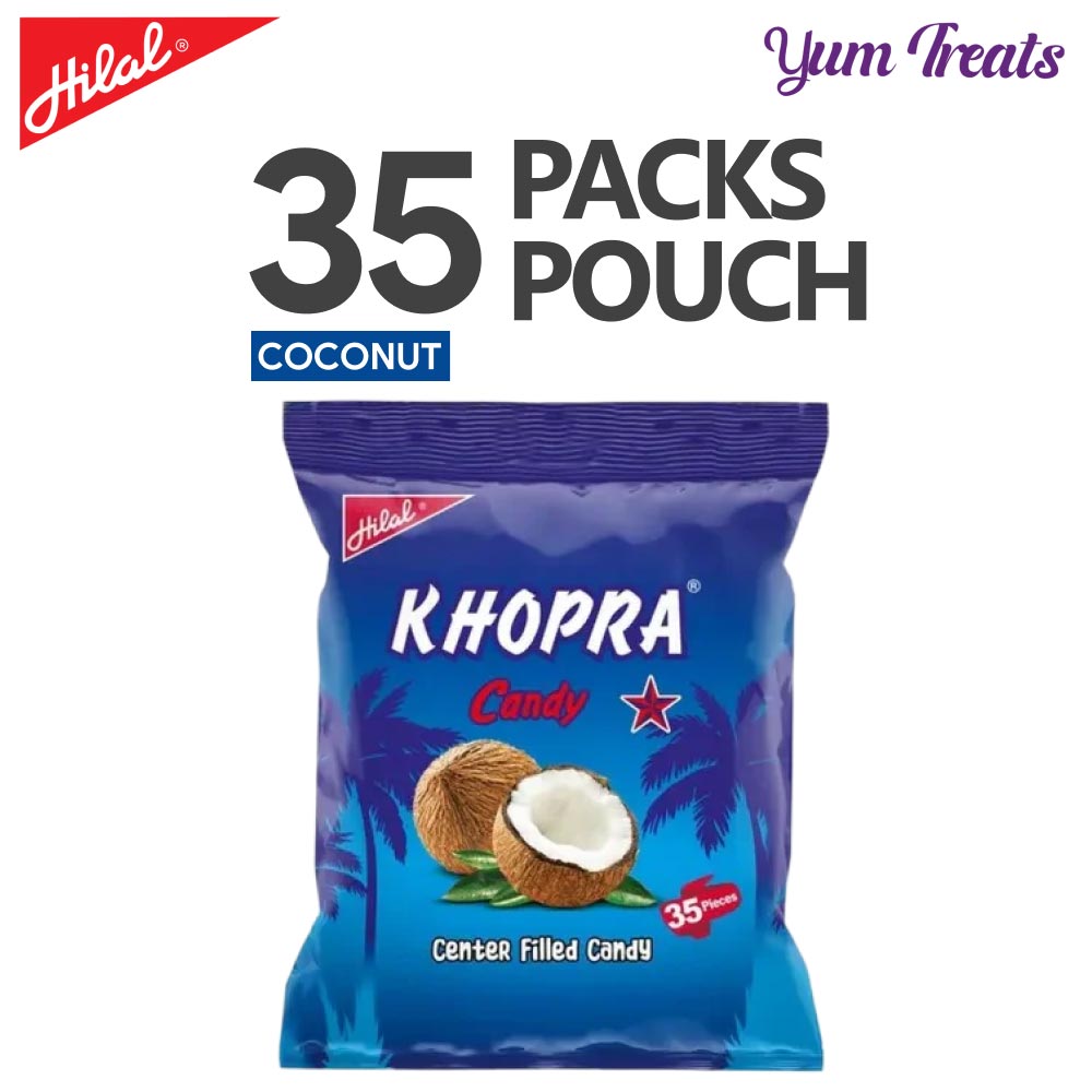 Hilal Khopra Candy – Coconut Flavor (35 Pieces Bag)